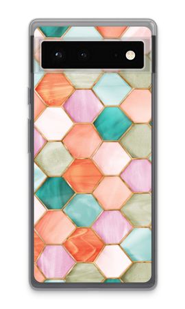 Zeshoeken in glas-in-lood