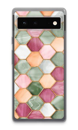 Zeshoeken in glas-in-lood