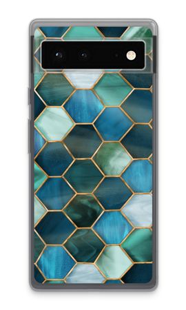 Zeshoeken in glas-in-lood