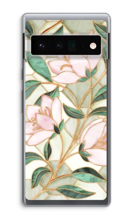 Orange stained glass flower