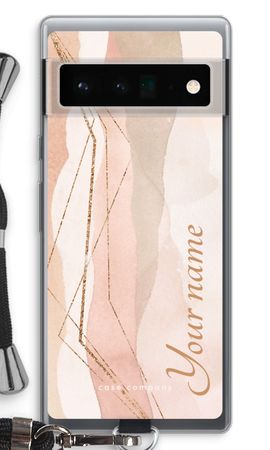 Gold Lines Namecase - Blush