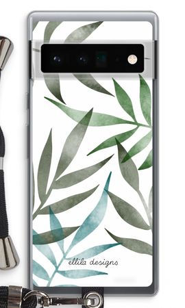 Tropical watercolor leaves