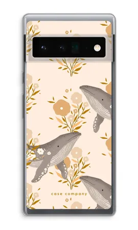 Floral Whales, Google Pixel 6 Pro soft hoesje