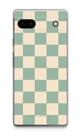 Checkered Mint, Miękkie etui Google Pixel 6a