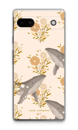 Floral Whales, Google Pixel 6a soft hoesje