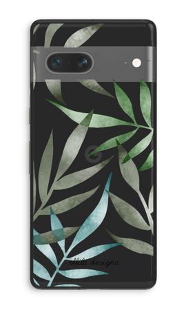 Tropical watercolor leaves