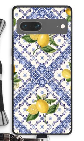 Blue tiles and lemons