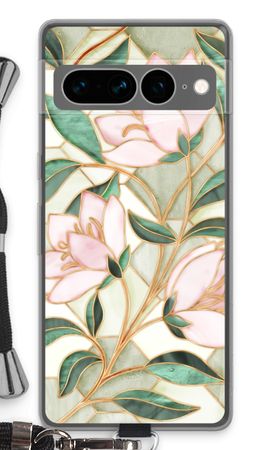 Orange stained glass flower