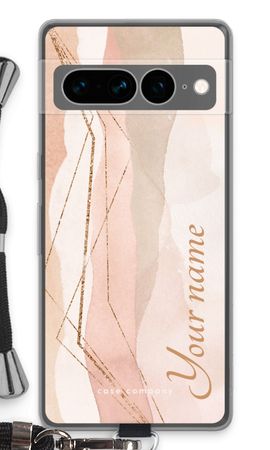 Gold Lines Namecase - Blush