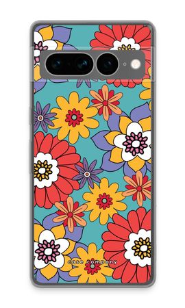 Retro Flowers - Blue