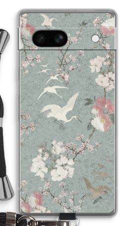 Japanese crane birds blossom