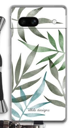 Tropical watercolor leaves