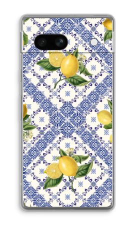 Blue tiles and lemons