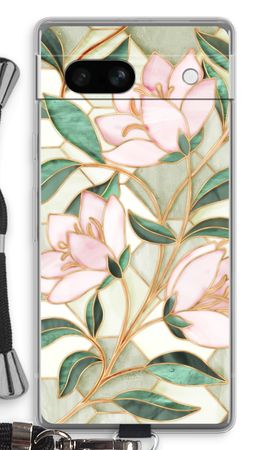 Orange stained glass flower