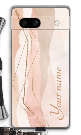 Gold Lines Namecase - Blush