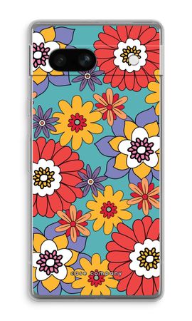 Retro Flowers - Blue