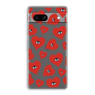 Ojos de corazón rojo