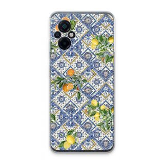 Piastrelle blu, limoni e arance - piccole
