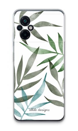 Tropical watercolor leaves