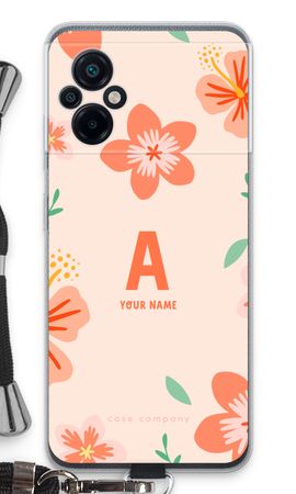 Tropical Pink Flowers Monogram