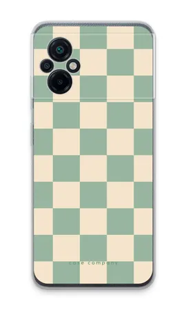 Checkered Mint, Xiaomi Poco M5 soft hoesje