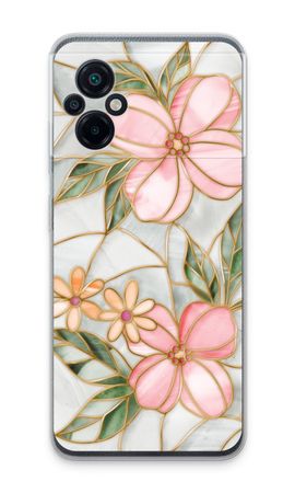 Orange stained glass flower