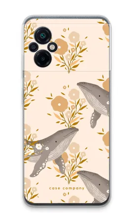 Floral Whales, Xiaomi Poco M5 soft hoesje