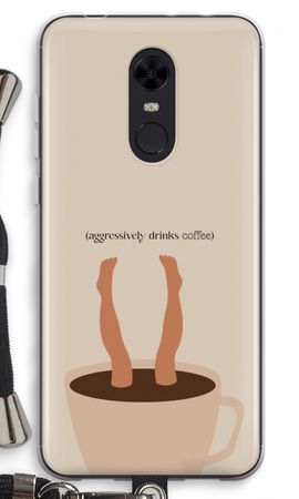 Aggressively drinks coffee