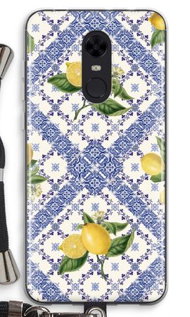 Blue tiles and lemons