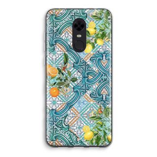 Blue tiles, lemons and oranges
