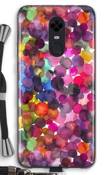 Overlappende waterverfstippen