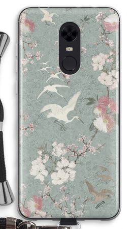 Japanese crane birds blossom