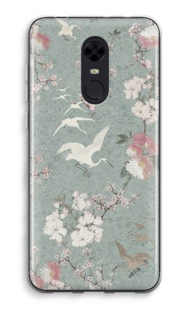 Japanese crane birds blossom