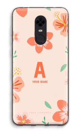 Tropical Pink Flowers Monogram