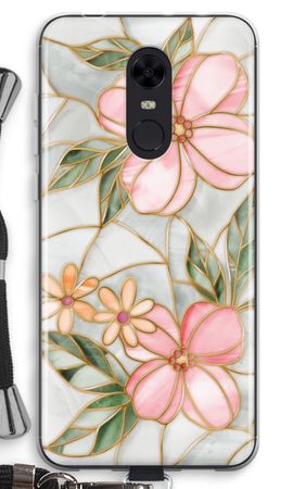 Orange stained glass flower