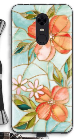 Orange stained glass flower