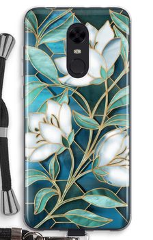 Blue stained glass flowers