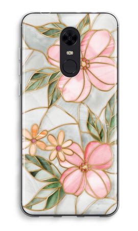 Orange stained glass flower