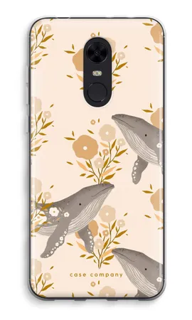 Floral Whales, Xiaomi Redmi 5 soft hoesje