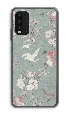 Japanese crane birds blossom