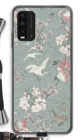 Japanese crane birds blossom