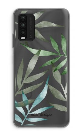 Tropical watercolor leaves