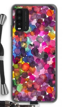 Overlappende waterverfstippen