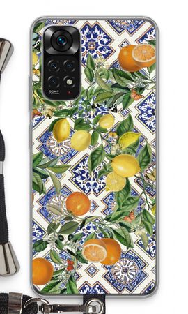 Blue tiles, lemons and oranges