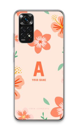 Tropical Pink Flowers Monogram