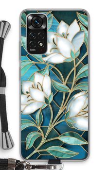 Blue stained glass flowers