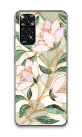 Orange stained glass flower