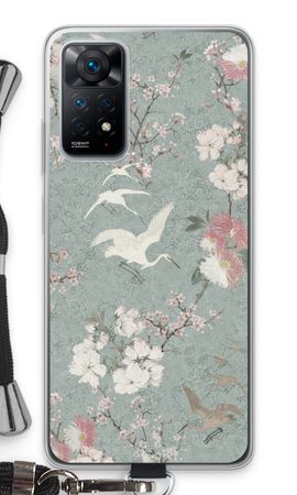 Japanese crane birds blossom