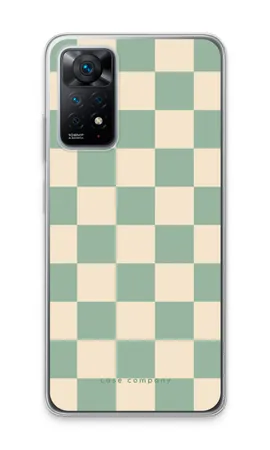 Checkered Mint, Xiaomi Redmi Note 11 Pro soft hoesje