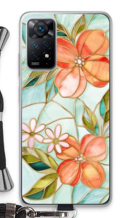 Orange stained glass flower